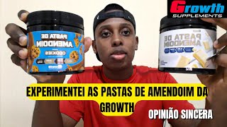PROVEI AS PASTAS DE AMENDOIM COOKIES E CHOCOLATE BRANCO DA GROWTH