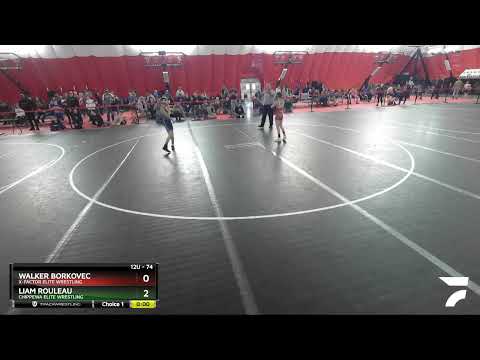 74 Lbs Quarterfinal - Walker Borkovec, X-Factor Elite Wrestling Vs Liam Rouleau, Chippewa Elite Wr
