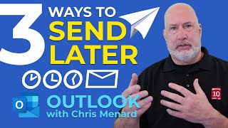 Outlook - Three Methods to Send Later - Delay Delivery, Schedule Send, Viva Insights