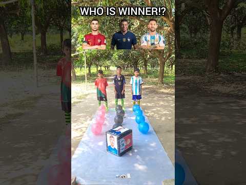 WHO IS WINNER!? | Ronaldo Messi Mbappe CHALLENGE #shorts #ronaldo #messi #Mbappe #challenge