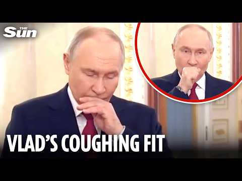 Coughing Putin, 73, struggles to make it through speech amid health rumors