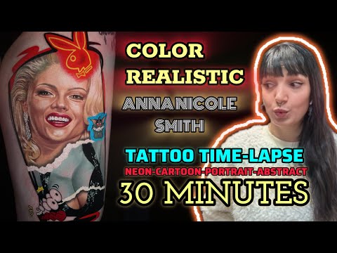 COLOR REALISTIC PORTRAIT TATTOO TIME-LAPSE