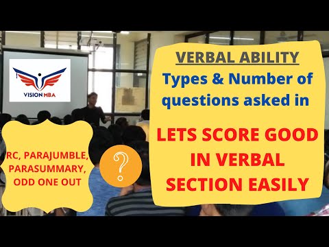 V.A section of CAT. What and how of verbal section is explained in depth. One video for all answers.