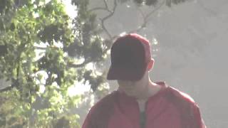 Surprise!  Person in RED Walks Toward Us on Nearly Empty St. - 5/6/2014