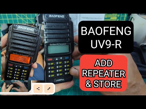 BAOFENG UV9R - Add Repeater - Store to Memory