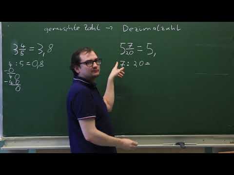 gemischte Zahl - Dezimalzahl