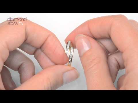 E3726 - 0.20ct Diamond Cross Over Ring In 9K Yellow Gold