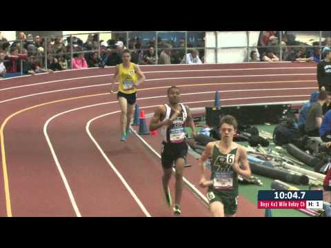 Boys 4xMile Relay Section 1 - New Balance Nationals Indoor 2014