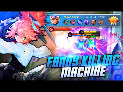 FANNY KILLING MACHINE (24 KILLS WITH NO DEATH) | RANK GAMEPLAY | MLBB