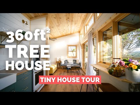 Beautiful 360-sqft Treehouse Airbnb | Tiny House Tour