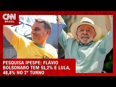 Pesquisa Ipespe Flávio Bolsonaro tem 51 2% e Lula 48 8% no 2º turno | CNN AGORA