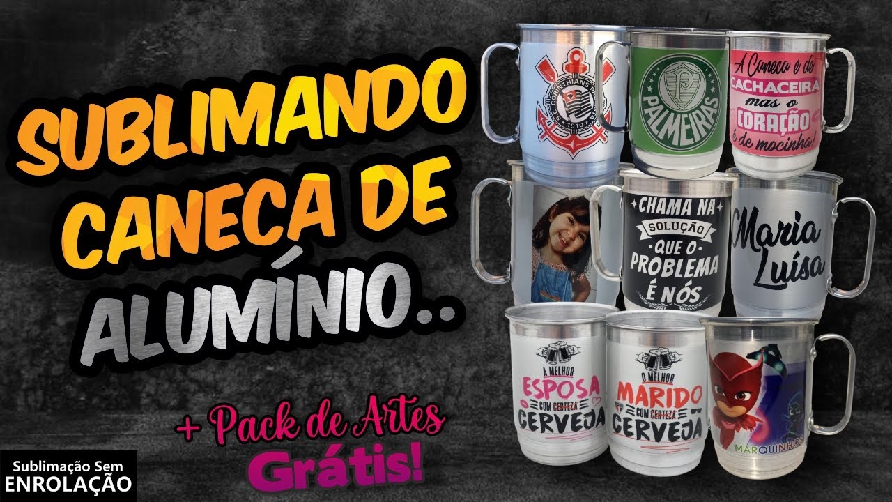 Sublimação Em Caneca de Alumínio - Rápido e Fácil! + Pack Grátis...