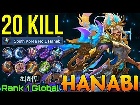 20 Kills + MANIAC! Supreme No.1 Hanabi Late Game WipeOut All Enemies - Top 1 Global Hanabi by 최해민.