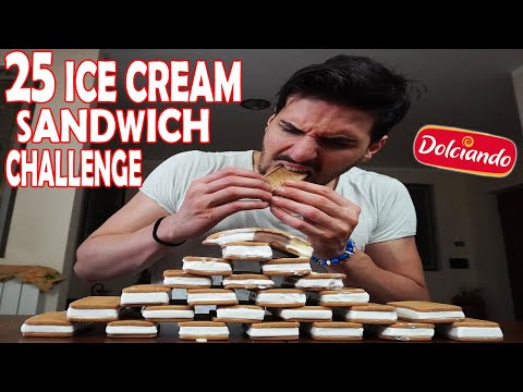 25 SANDWICHES ICE CREAM | GELATO CHALLENGE | In quanto tempo? | MAN VS FOOD | #SpeedChallenge