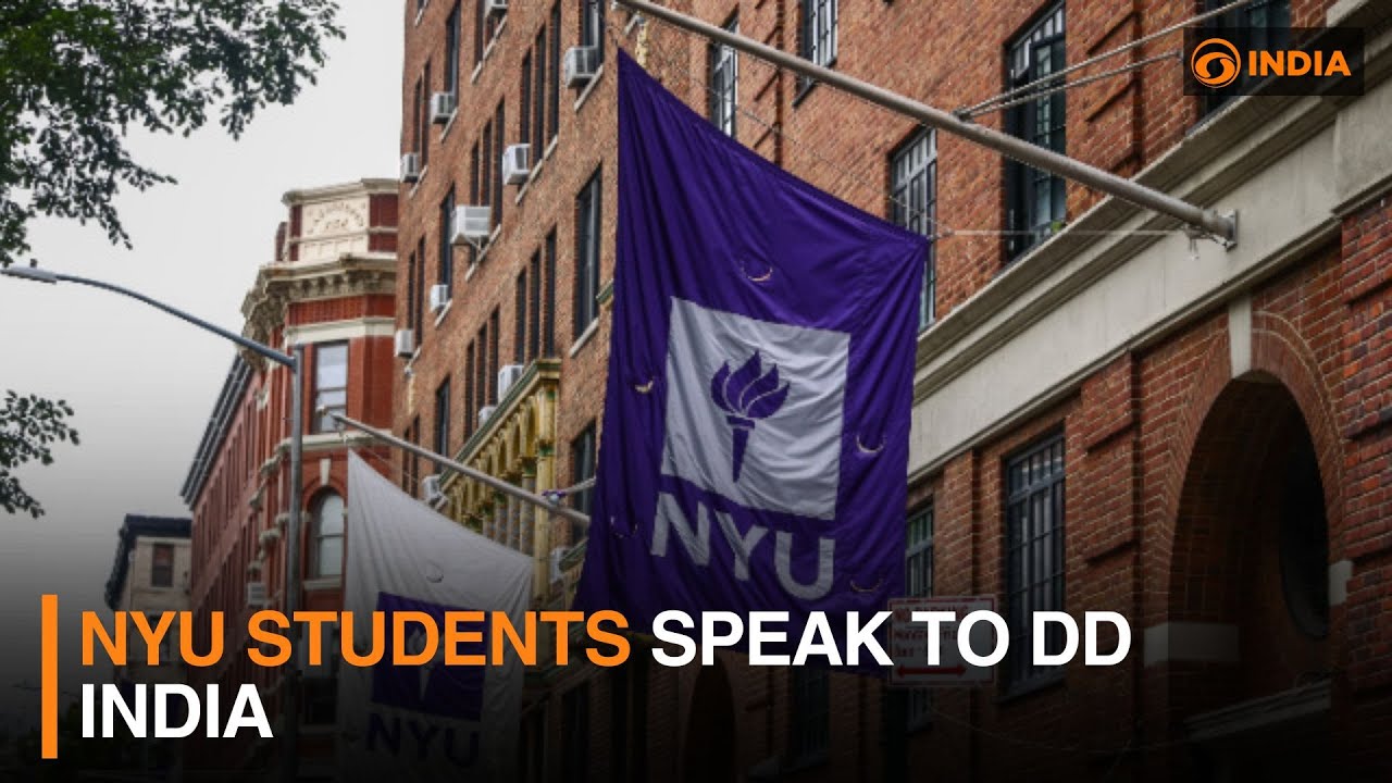 NYU students speak to DD India