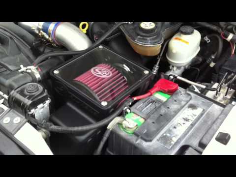 2006 FORD 6.0 DIESEL COLD START UP S&B COLD AIR INTAKE