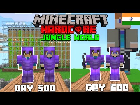 We Survived 600 Days In Jungle World In Minecraft Hardcore (HINDI)