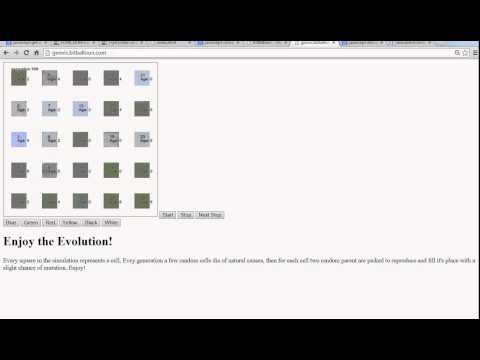 Simple cell evolution with natural selection