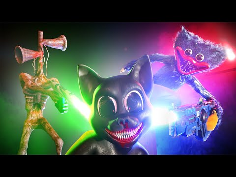 Huggy Wuggy vs Siren Head vs Cartoon Cat