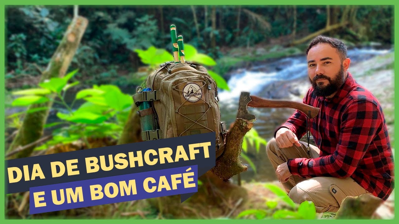 Praticando um pouco de bushcraft, try stick, bambu e café - No mato Ep. 2