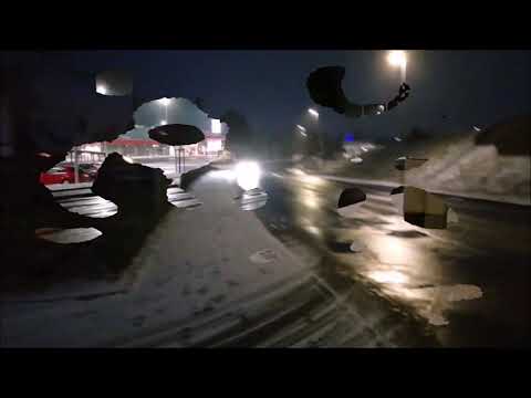 Kaufland Rottweil in der Nacht im Schnee Januar 2019