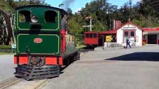 preview picture of video 'L class 508(1877), coupling to Carriages at Shantytown, NZ.'