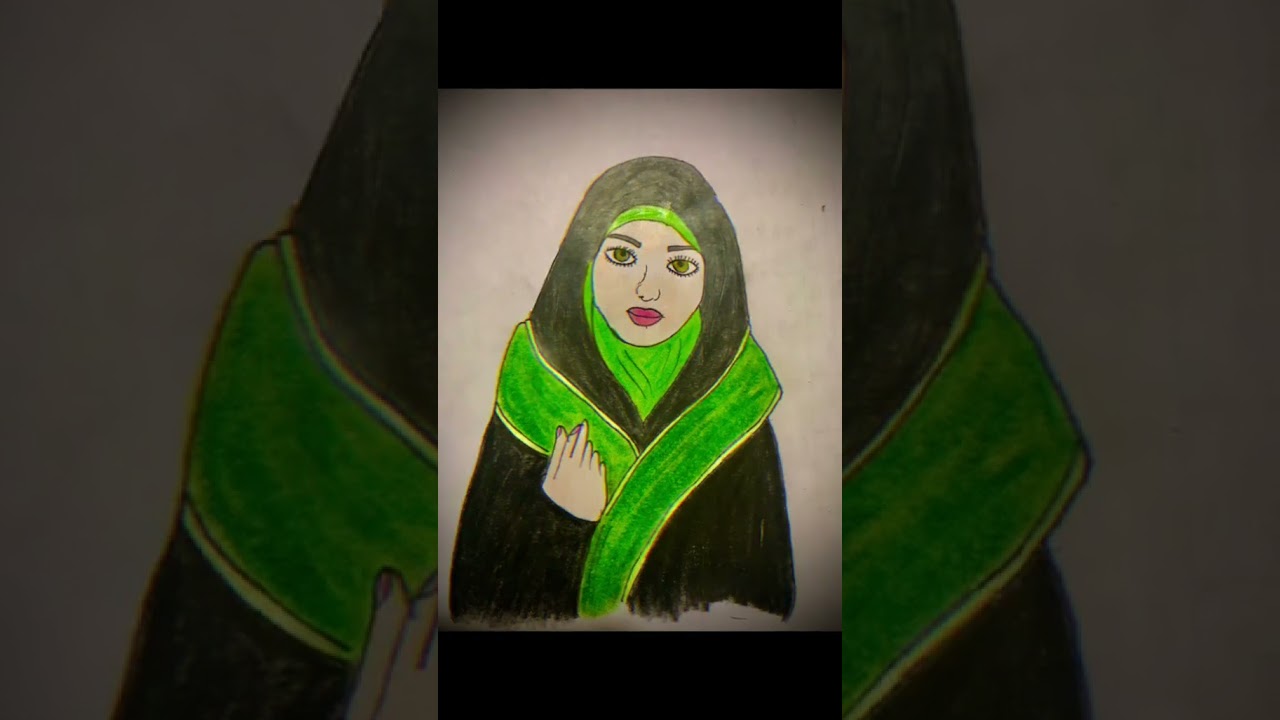 Hijab girl Drawing #art #hijab #creativity