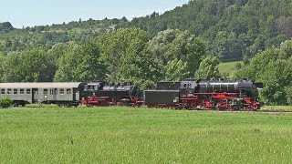23 058 und 64 419 auf der Schwäbischen Waldbahn