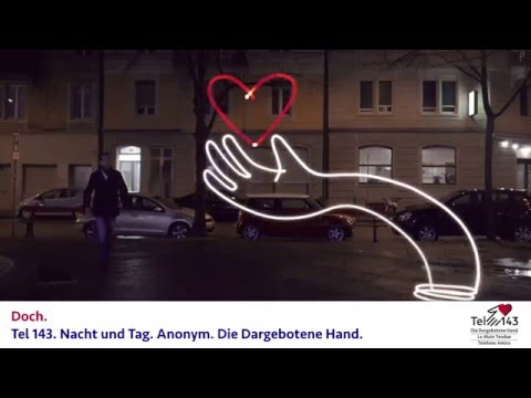 Lightwriting-Spot zur Männer-Kampagne 2016 / Tel 143 - Die Dargebotene Hand