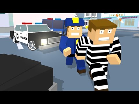 Blocky Cop Craft Running Thief Video