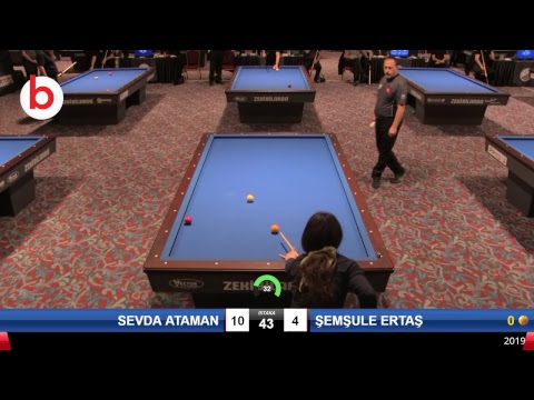 SEVDA ATAMAN & ŞEMŞULE ERTAŞ Bilardo Maçı - 2019 KADINLAR 1.ETAP-1.TUR