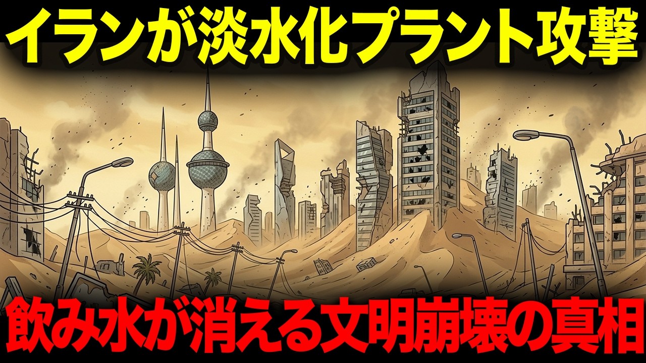 イランがクウェート淡水化プラント攻撃の真相。発電停止・飲み水が消える文明崩壊と言われる最悪シナリオ
