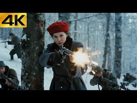 【4K】Film d'action : Des tueurs attaquent une espionne dans la neige, elle les abat d’un seul coup