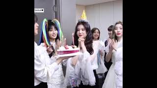 Twice members celebrated sana's birthday at kbs gayo deachukje
