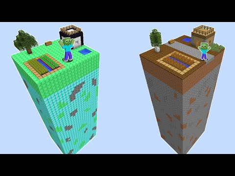 1$ KÜÇÜK ZOMBİ ADA EV VS 1000$ ZOMBİ BABA ADA EV 😱 - Minecraft
