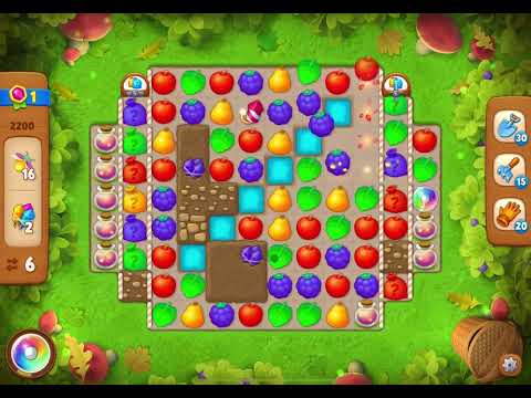 GardenScapes Level 2200 no boosters (18 moves)