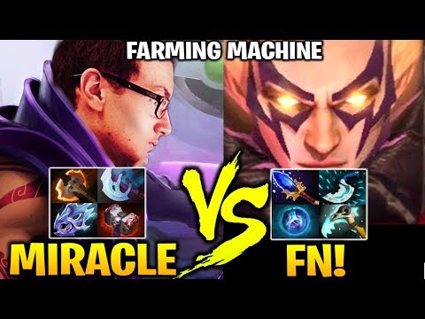 MIRACLE ANTI MAGE vs FN! INVOKER: Farming Machine Broke Down!!