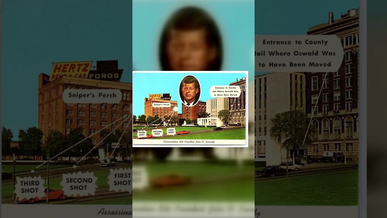 Curteichcolor Linen Postcard, JFK Assassination Site, Dallas, 1960s Video
