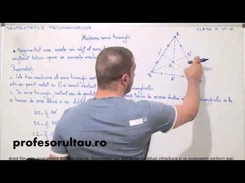 10   cls6   Proprietatile triunghiurilor   mediana unui triunghi