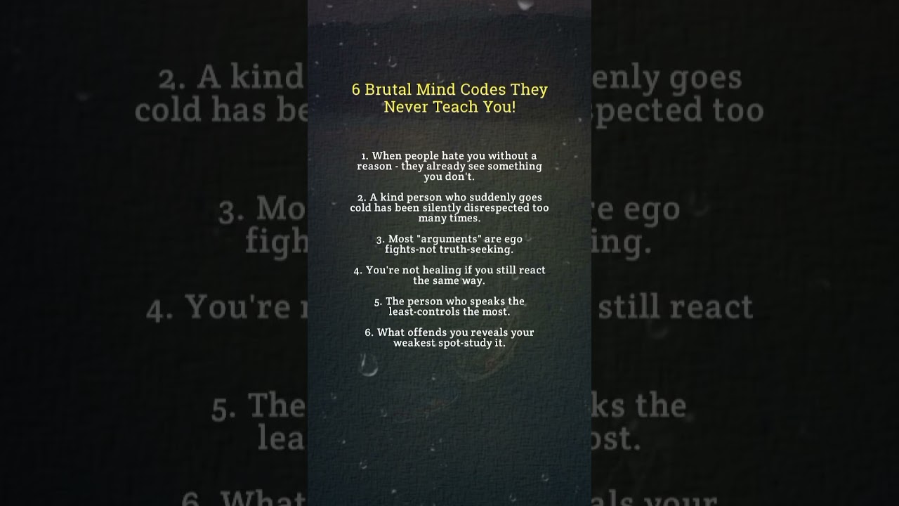 6 Psychological Codes That Expose the Truth About Life