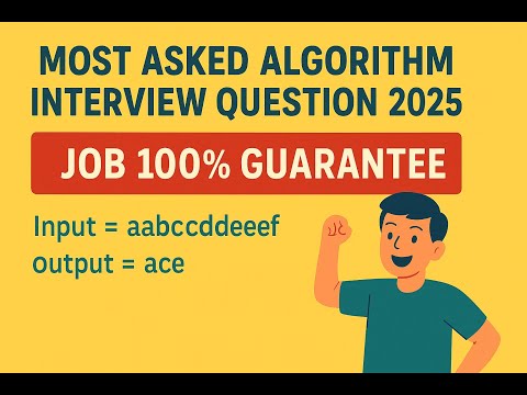 Top Algorithm Interview Question 2025 Unique Character Frequency Javascript Coding Challenge