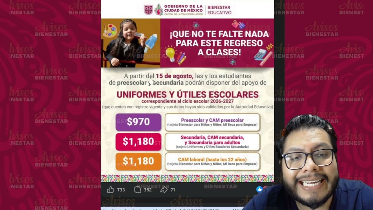 ¡YA ESTAS LISTO! fecha exacta para el pago de Útiles y uniformes escolares 2026 - 2027