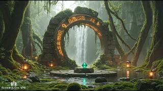 Tranquil Meditation Music for Positive Energy | Green Crystal with Healing Forest to Cleanse Aura
