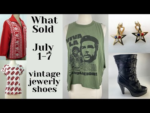 What Sold July 1-7 Sold Vintage, Jewelry and Accessories On Etsy, Poshmark and ebay.