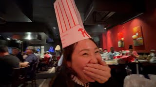 妻の誕生日にアメリカの日本食鉄板焼きに行きました　PGA SHOW