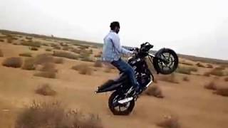 preview picture of video 'BAJAJ PULSAR 180 STUNTS BY  AMRITPAL SINGH  'RAMPAGE GROUP' KUTCH   YouTube'