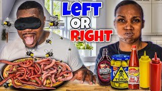 LEFT OR RIGHT FOOD CHALLLENGE!!!