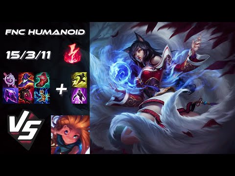 Fnatic Humanoid MID Ahri vs Zoe - EU Grandmaster Patch 25.S2.3