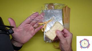 Clear Flat Cellophane and Raffia Soap Or Gift Bags for Packaging Craft