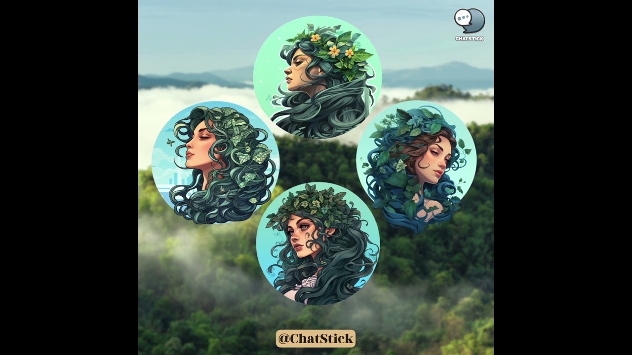 150 Gaia Greek Mythology Digital Sticker Cliparts | Printable PNG Files | 3200x3200px 300 DPI
